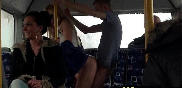  Blondie fucked on public bus Lindsey Olsen 2